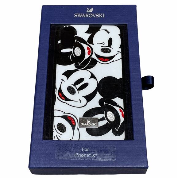Swarovski Crystal Iphone X / XS Mickey Mouse Face Phone Case New - Picture 1 of 6